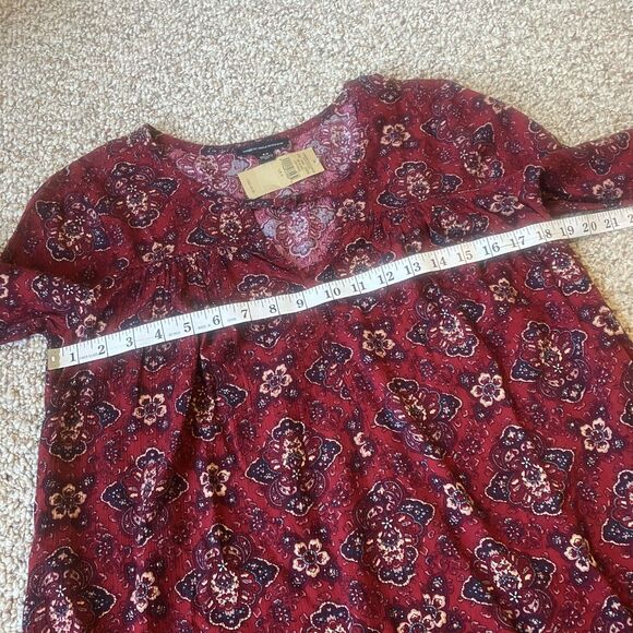 NWT American Eagle Womens Oversized Tunic Dress Size S Boho Floral 3/4 Sleeve - Picture 8 of 10